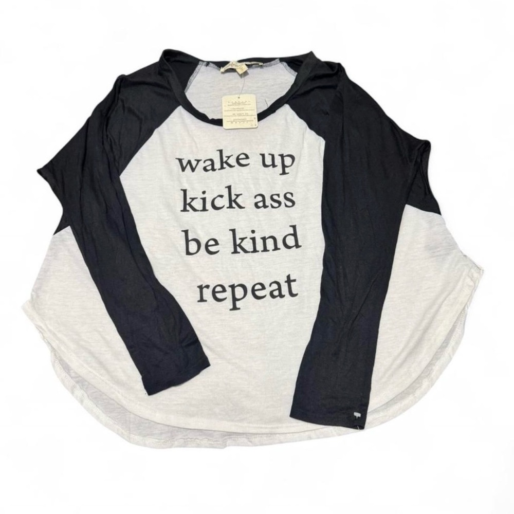 Motivational Black and White Long Sleeve Tee